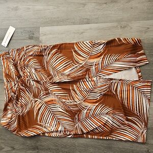 Liz Claiborne Tropical Print Midi Skirt size M